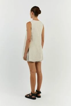 DISSH LOGAN NATURAL LINEN SHORT 18 DISSH LOGAN NATURAL LINEN SHORT -DISSH all-clothing Shop DFS07018NAT.150 13