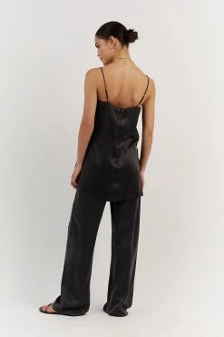 DISSH EVANS BLACK SILK PANT 7 DISSH EVANS BLACK SILK PANT -DISSH all-clothing Shop DFS10072BK.600 3