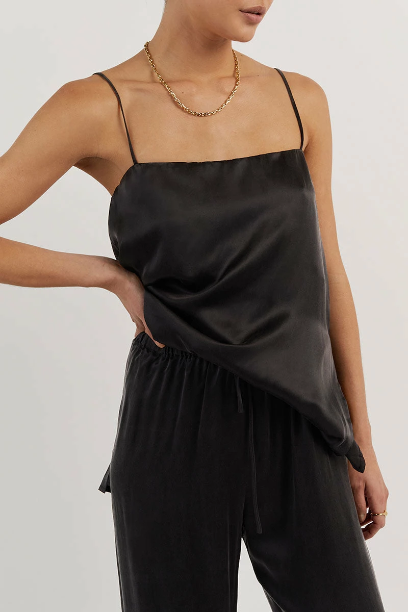 DISSH EVANS BLACK SILK PANT 4 DISSH EVANS BLACK SILK PANT - Image 4