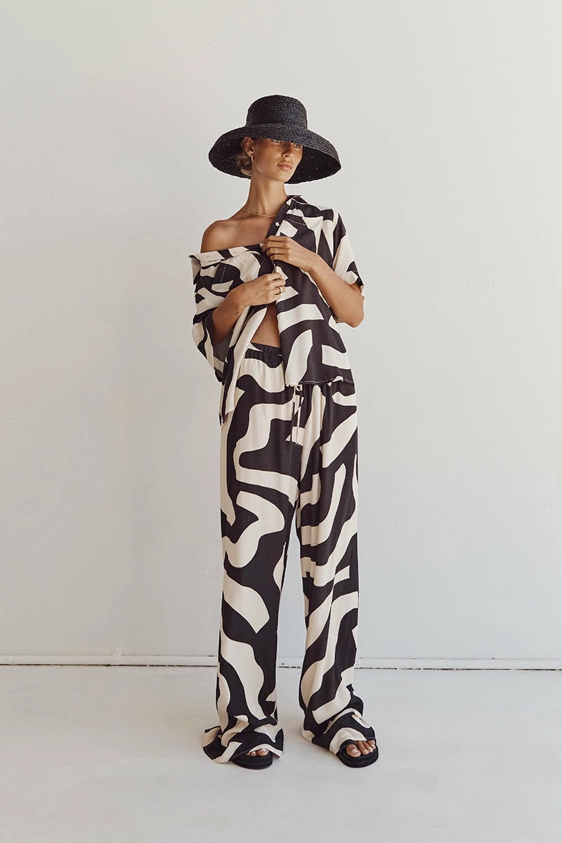 DISSH NINA CREAM DRAWSTRING PANT 1 DISSH NINA CREAM DRAWSTRING PANT