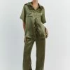 DISSH EVANS OLIVE SILK PANT