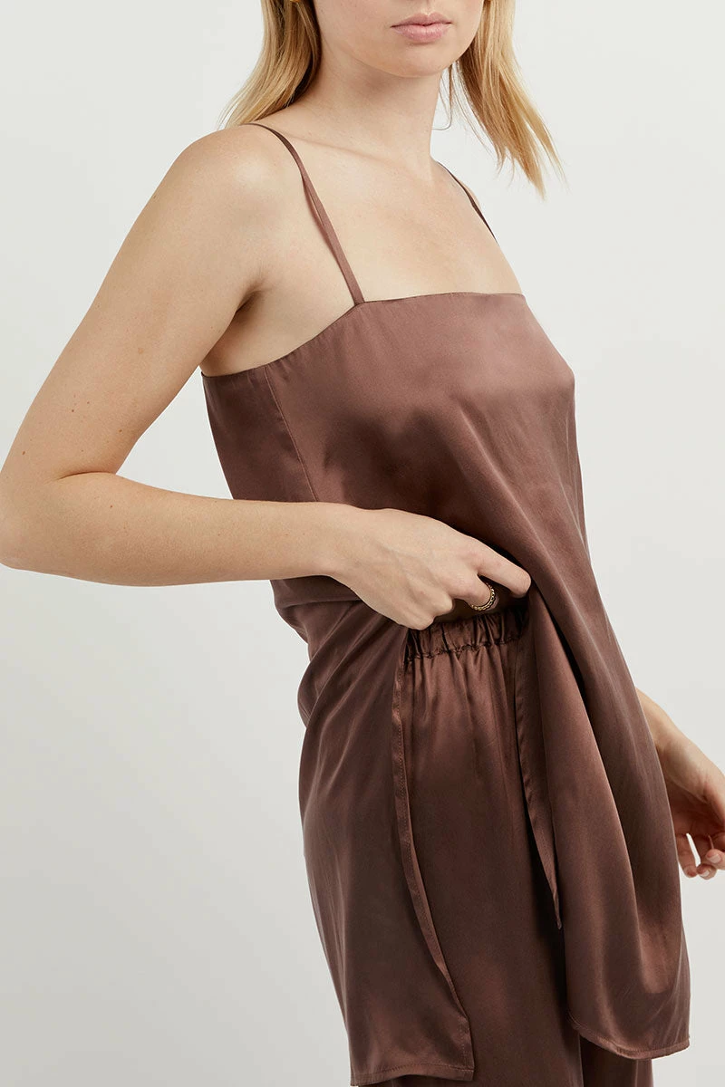 DISSH EVANS CHOCOLATE SILK PANT 5 DISSH EVANS CHOCOLATE SILK PANT - Image 5