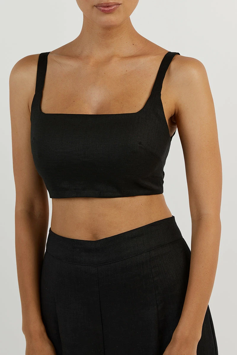 DISSH FLICK BLACK LINEN PANT 5 DISSH FLICK BLACK LINEN PANT - Image 5