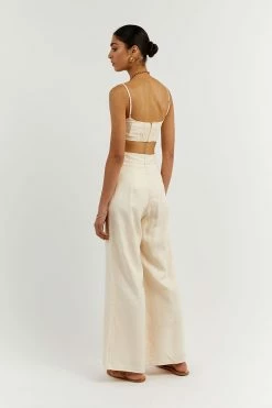 DISSH FLICK BUTTER LINEN PANT 8 DISSH FLICK BUTTER LINEN PANT -DISSH all-clothing Shop DFS10081BUT.195 3