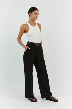 DISSH ROWAN BLACK PANT 7 DISSH ROWAN BLACK PANT -DISSH all-clothing Shop DFS10095BK.600 12