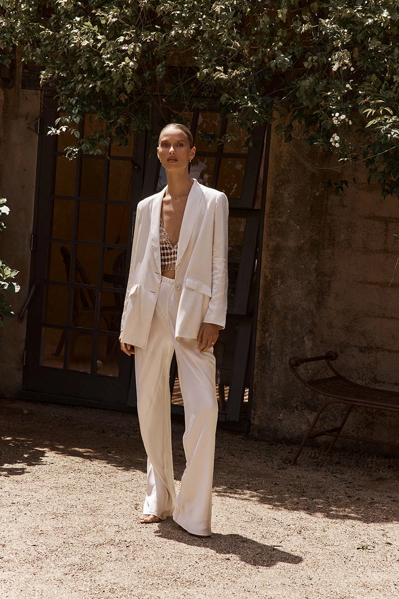 DISSH AISLE PEARL SATIN BIAS CUT PANT 2 DISSH AISLE PEARL SATIN BIAS CUT PANT - Image 2