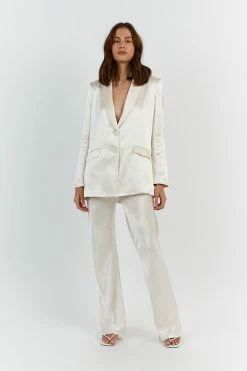 DISSH AISLE PEARL SATIN BIAS CUT PANT