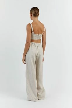 DISSH GINA NATURAL LINEN WAIST PANT 8 DISSH GINA NATURAL LINEN WAIST PANT -DISSH all-clothing Shop DFS10134NAT.150 13
