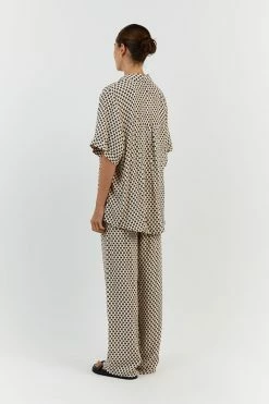 DISSH MAE BLACK/BEIGE GEO DRAWSTRING PANT 10 DISSH MAE BLACK/BEIGE GEO DRAWSTRING PANT -DISSH all-clothing Shop DFS10136BEI.180 13