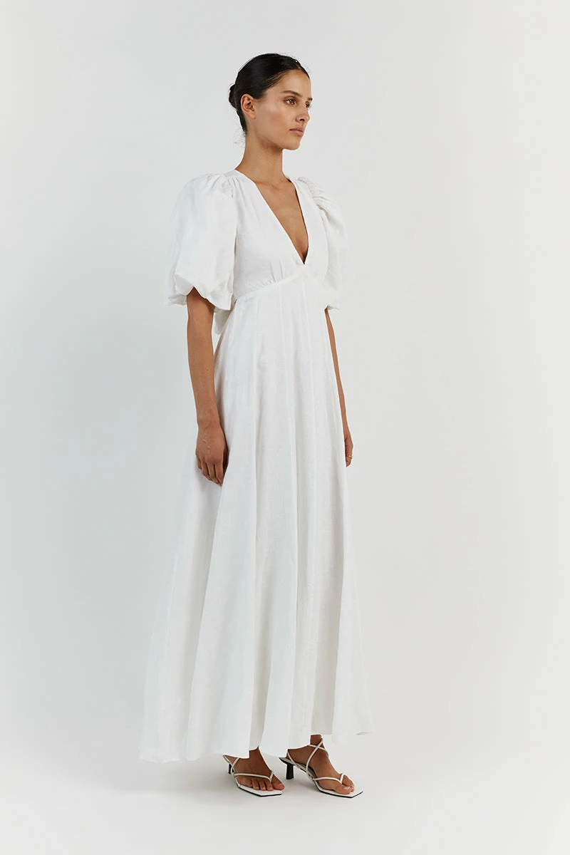 DISSH AISLE LINEN BACKLESS LONG DRESS 2 DISSH AISLE LINEN BACKLESS LONG DRESS - Image 2
