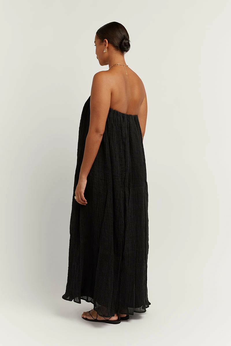 DISSH NICOL BLACK STRAPLESS MIDI DRESS 5 DISSH NICOL BLACK STRAPLESS MIDI DRESS - Image 5