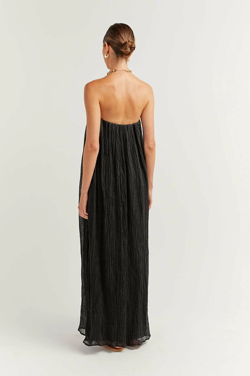 DISSH NICOL BLACK STRAPLESS MIDI DRESS 8 DISSH NICOL BLACK STRAPLESS MIDI DRESS - Image 8