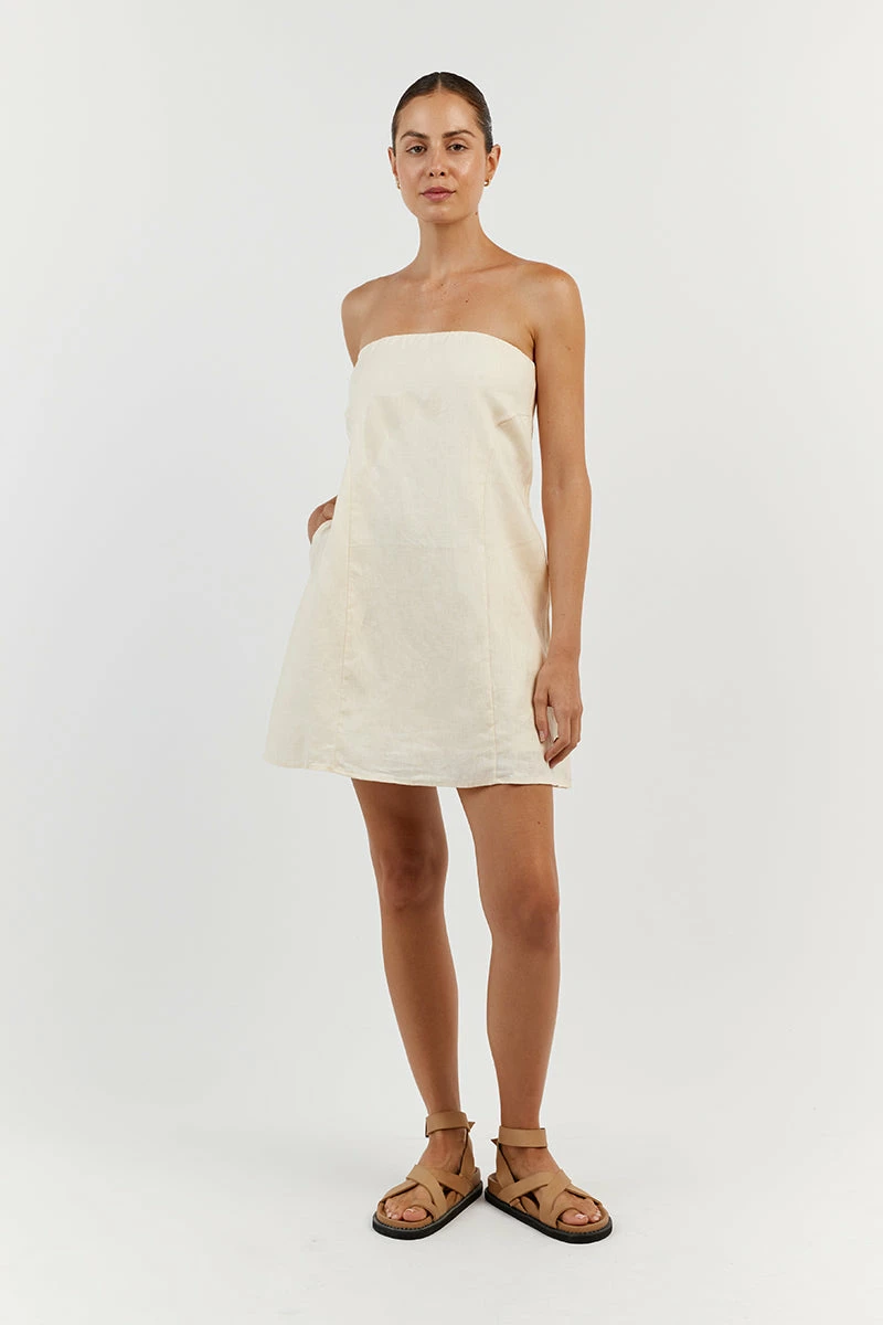 DISSH DAPHNE BUTTER LINEN MINI DRESS 1 DISSH DAPHNE BUTTER LINEN MINI DRESS