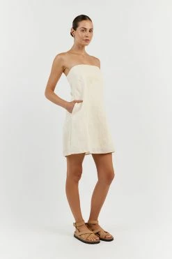 DISSH DAPHNE BUTTER LINEN MINI DRESS 7 DISSH DAPHNE BUTTER LINEN MINI DRESS -DISSH all-clothing Shop DFS11184BUT.195 12