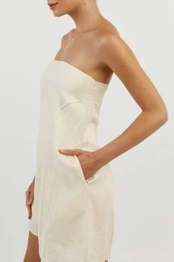 DISSH DAPHNE BUTTER LINEN MINI DRESS 9 DISSH DAPHNE BUTTER LINEN MINI DRESS -DISSH all-clothing Shop DFS11184BUT.195 14