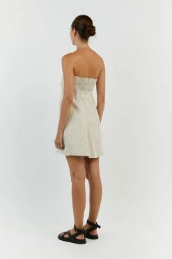 DISSH DAPHNE NATURAL LINEN MINI DRESS 17 DISSH DAPHNE NATURAL LINEN MINI DRESS -DISSH all-clothing Shop DFS11184NAT.150 12