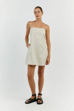 DISSH DAPHNE NATURAL LINEN MINI DRESS 19 DISSH DAPHNE NATURAL LINEN MINI DRESS -DISSH all-clothing Shop DFS11184NAT.150 15