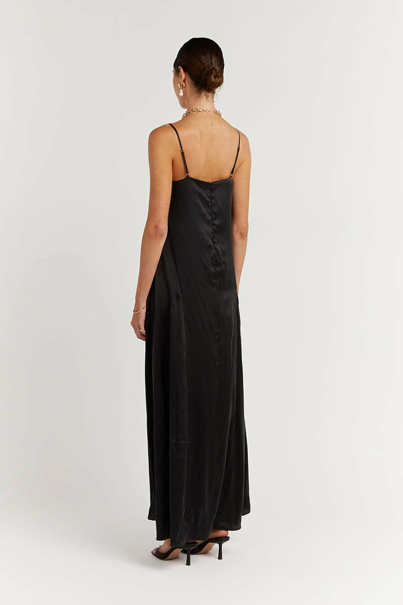 DISSH EVANS BLACK SILK SLIP MIDI DRESS 8 DISSH EVANS BLACK SILK SLIP MIDI DRESS - Image 8