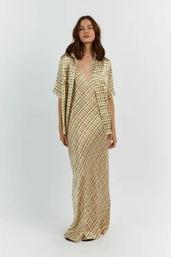 DISSH DILAN GREEN SATIN MIDI SLIP DRESS 8 DISSH DILAN GREEN SATIN MIDI SLIP DRESS -DISSH all-clothing Shop DFS11300GRE.500 10