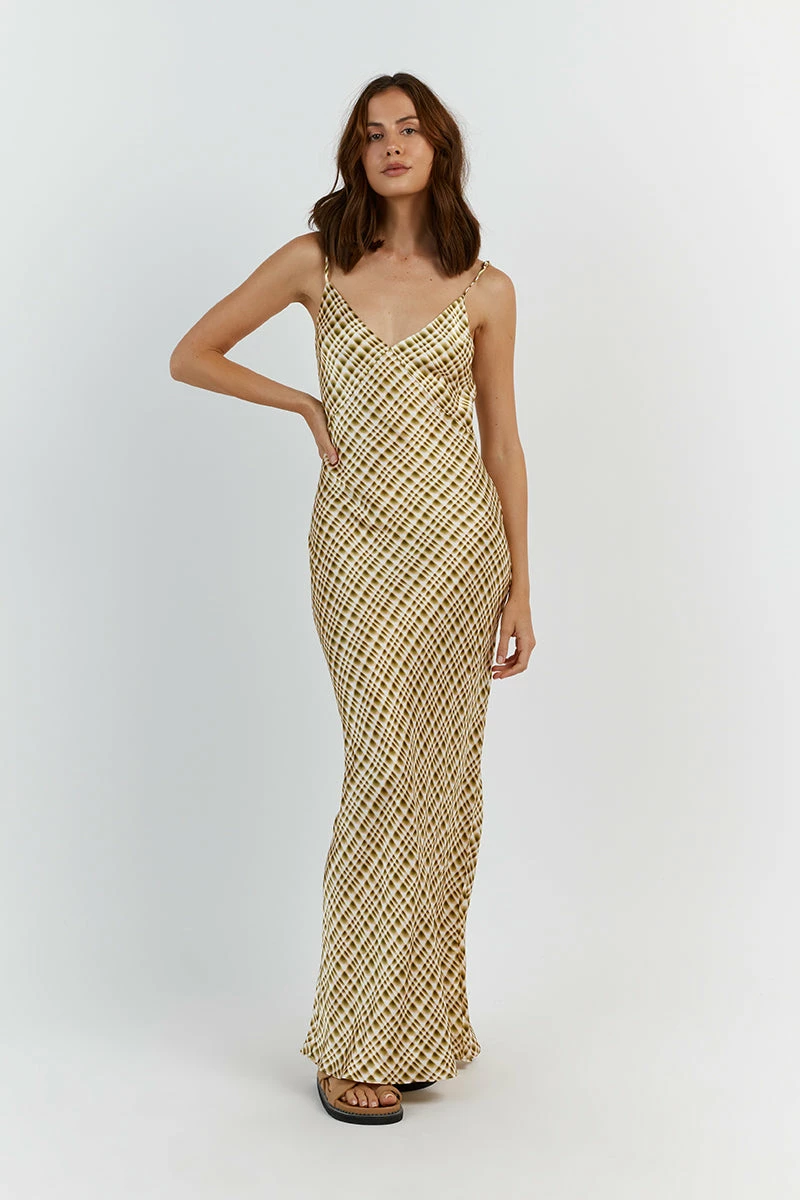 DISSH DILAN GREEN SATIN MIDI SLIP DRESS 2 DISSH DILAN GREEN SATIN MIDI SLIP DRESS - Image 2