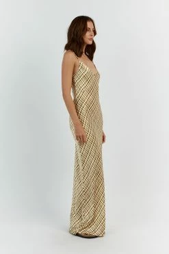 DISSH DILAN GREEN SATIN MIDI SLIP DRESS 9 DISSH DILAN GREEN SATIN MIDI SLIP DRESS -DISSH all-clothing Shop DFS11300GRE.500 12