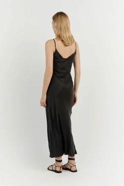 DISSH EVANS BLACK SILK PANEL SLIP DRESS -DISSH all-clothing Shop DFS11300SBK.600 3