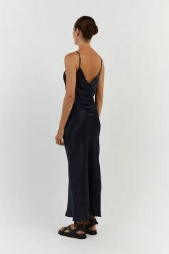 DISSH EVANS NAVY SILK PANEL SLIP DRESS 18 DISSH EVANS NAVY SILK PANEL SLIP DRESS -DISSH all-clothing Shop DFS11300SNAV.490 13
