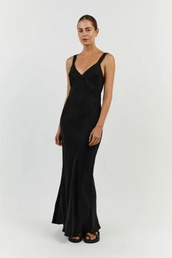 DISSH KENDALL BLACK SLIP MIDI DRESS 13 DISSH KENDALL BLACK SLIP MIDI DRESS -DISSH all-clothing Shop DFS11346BK.600 10