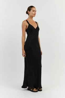 DISSH KENDALL BLACK SLIP MIDI DRESS 15 DISSH KENDALL BLACK SLIP MIDI DRESS -DISSH all-clothing Shop DFS11346BK.600 12