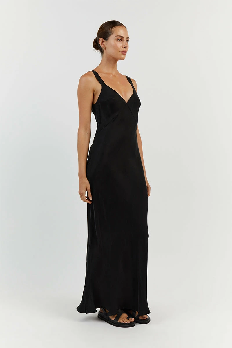 DISSH KENDALL BLACK SLIP MIDI DRESS 7 DISSH KENDALL BLACK SLIP MIDI DRESS - Image 7