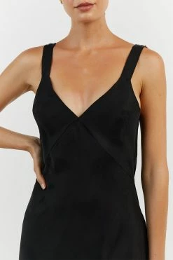 DISSH KENDALL BLACK SLIP MIDI DRESS 17 DISSH KENDALL BLACK SLIP MIDI DRESS -DISSH all-clothing Shop DFS11346BK.600 14