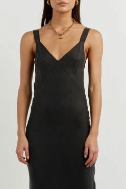 DISSH KENDALL BLACK SLIP MIDI DRESS 12 DISSH KENDALL BLACK SLIP MIDI DRESS -DISSH all-clothing Shop DFS11346BK.600 4
