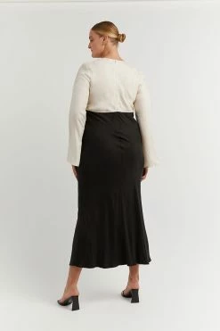 DISSH SEREN BLACK TWO TONE SLEEVED DRESS -DISSH all-clothing Shop DFS11349BK.600 13