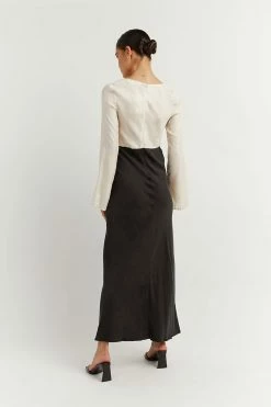 DISSH SEREN BLACK TWO TONE SLEEVED DRESS -DISSH all-clothing Shop DFS11349BK.600 3