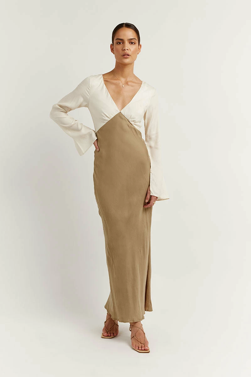 DISSH SEREN GOLD TWO TONE SLEEVED DRESS 2 DISSH SEREN GOLD TWO TONE SLEEVED DRESS - Image 2