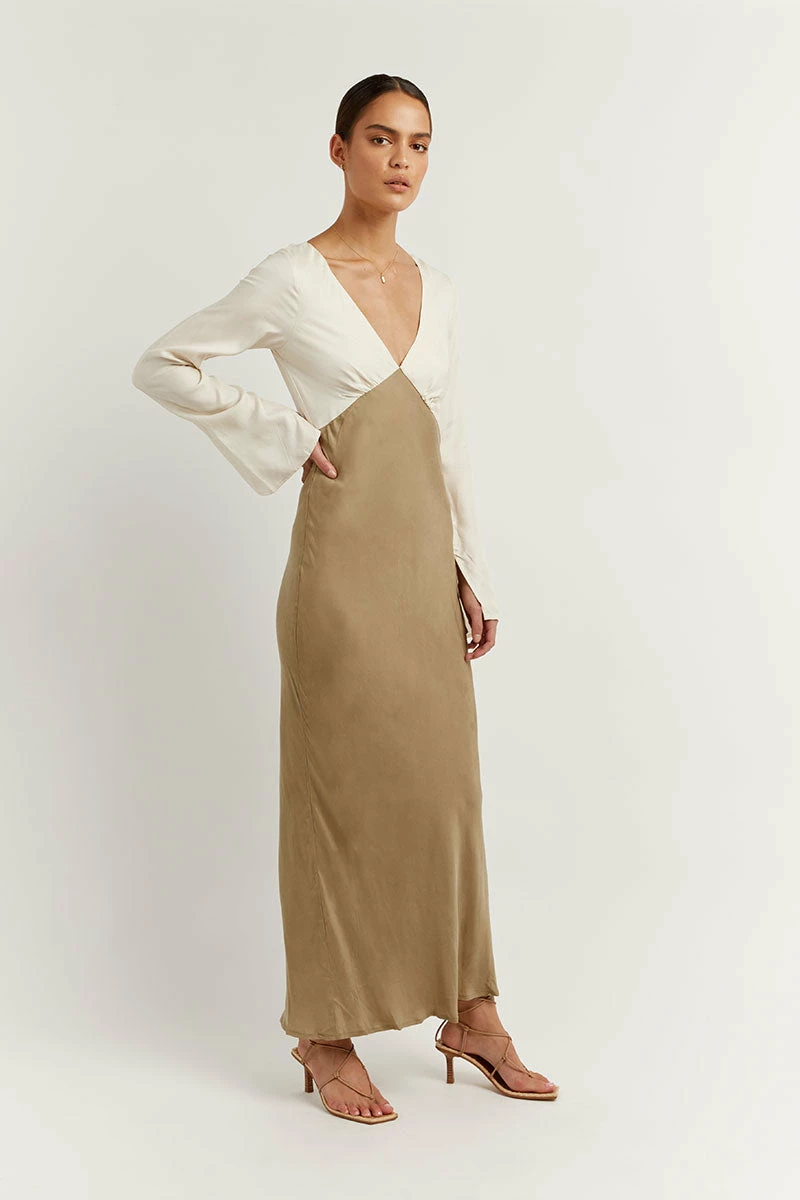 DISSH SEREN GOLD TWO TONE SLEEVED DRESS 3 DISSH SEREN GOLD TWO TONE SLEEVED DRESS - Image 3