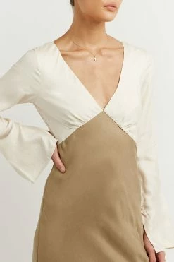 DISSH SEREN GOLD TWO TONE SLEEVED DRESS 14 DISSH SEREN GOLD TWO TONE SLEEVED DRESS -DISSH all-clothing Shop DFS11349GOL.220 4