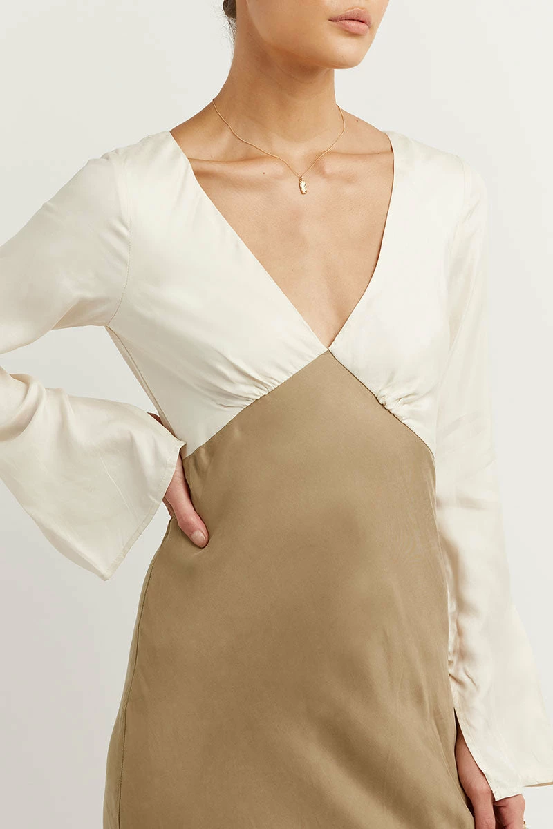 DISSH SEREN GOLD TWO TONE SLEEVED DRESS 5 DISSH SEREN GOLD TWO TONE SLEEVED DRESS - Image 5