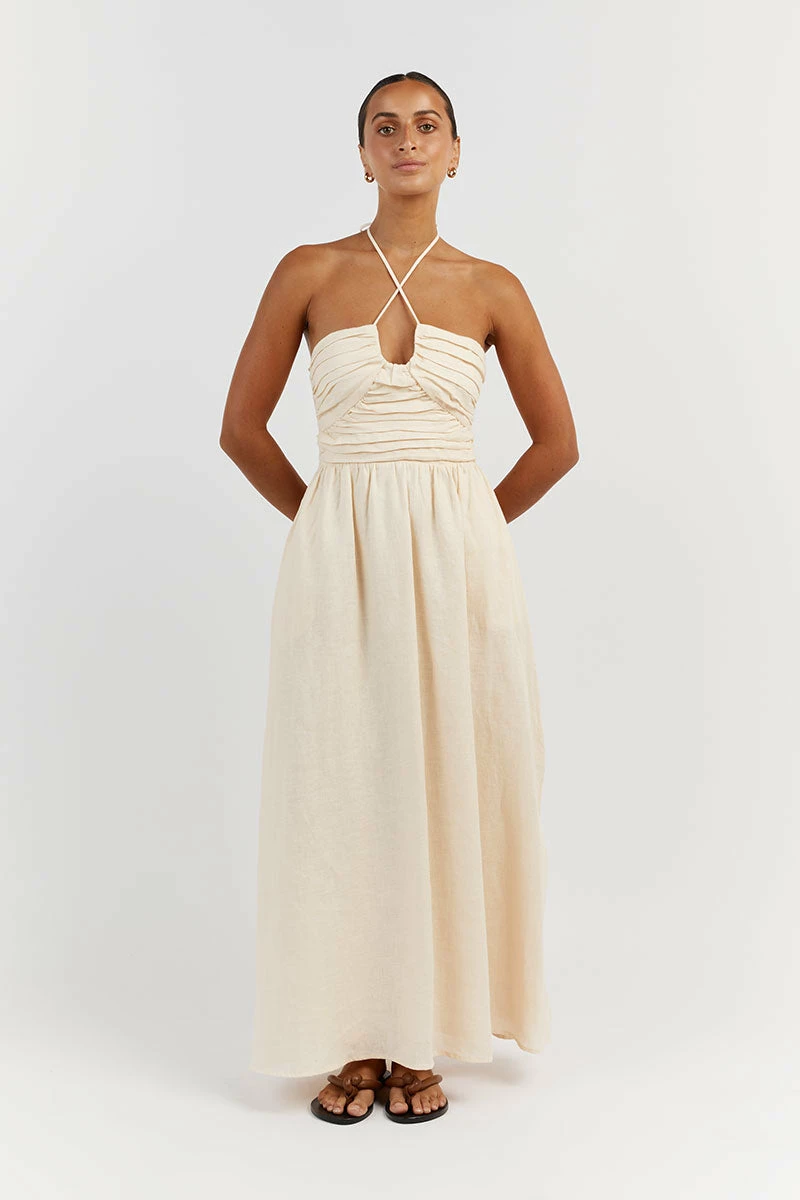 DISSH IZZY BUTTER LINEN MIDI DRESS 2 DISSH IZZY BUTTER LINEN MIDI DRESS - Image 2