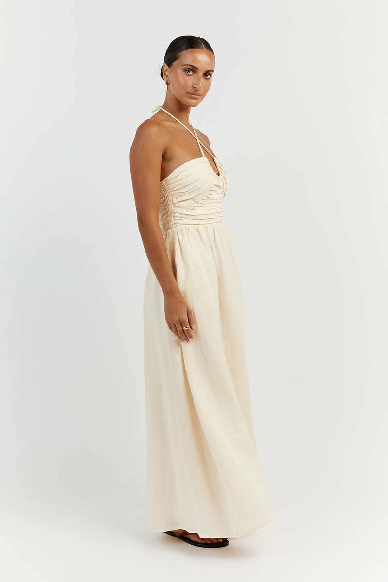 DISSH IZZY BUTTER LINEN MIDI DRESS 3 DISSH IZZY BUTTER LINEN MIDI DRESS - Image 3