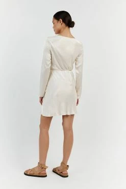 DISSH CHARLI PEARL SATIN SLIP MINI DRESS -DISSH all-clothing Shop DFS11405PER.197 3