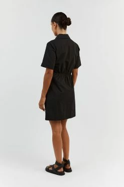 DISSH ALLISON BLACK COTTON MINI DRESS -DISSH all-clothing Shop DFS11412BK.600 3