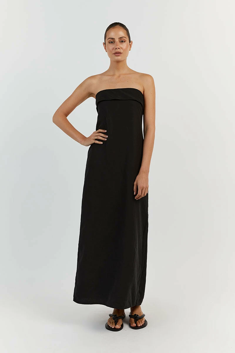 DISSH KAI BLACK STRAPLESS MIDI DRESS 2 DISSH KAI BLACK STRAPLESS MIDI DRESS - Image 2