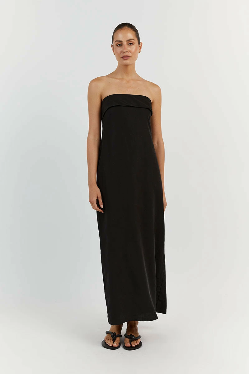 DISSH KAI BLACK STRAPLESS MIDI DRESS 3 DISSH KAI BLACK STRAPLESS MIDI DRESS - Image 3