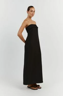 DISSH KAI BLACK STRAPLESS MIDI DRESS 9 DISSH KAI BLACK STRAPLESS MIDI DRESS -DISSH all-clothing Shop DFS11424BK.600 3