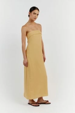 DISSH KAI LEMON STRAPLESS MIDI DRESS 7 DISSH KAI LEMON STRAPLESS MIDI DRESS -DISSH all-clothing Shop DFS11424LEM.210 2
