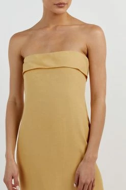 DISSH KAI LEMON STRAPLESS MIDI DRESS 9 DISSH KAI LEMON STRAPLESS MIDI DRESS -DISSH all-clothing Shop DFS11424LEM.210 4