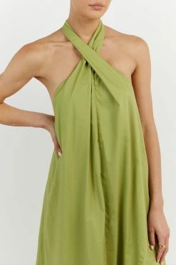 DISSH OLIVIA LIME COTTON MIDI DRESS 8 DISSH OLIVIA LIME COTTON MIDI DRESS -DISSH all-clothing Shop DFS11432LIM.510 4
