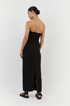 DISSH SHELBY BLACK MIDI DRESS -DISSH all-clothing Shop DFS11440BK.600 13