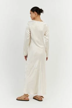 DISSH CHARLI PEARL SATIN MIDI DRESS 8 DISSH CHARLI PEARL SATIN MIDI DRESS -DISSH all-clothing Shop DFS11441PER.197 3